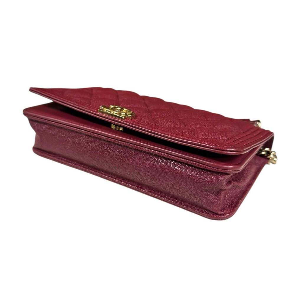 CHANEL Authentic Red Caviar Leather Wallet - Picture 6 of 13